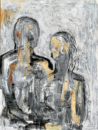 Elle et Lui di Mona Berga, Pittura in vendita su Singulart