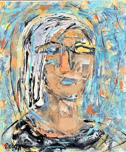 Contemporary Woman di Mona Berga, Pittura in vendita su Singulart