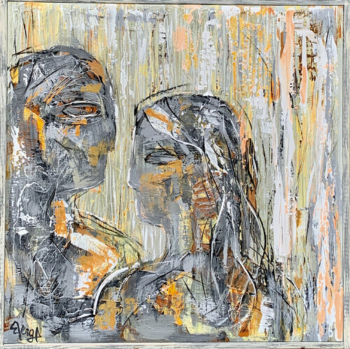 A Wistful Gaze di Mona Berga, Pittura in vendita su Singulart