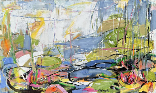 Water Lilies di Mona Berga, Pittura in vendita su Singulart