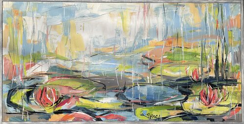 Water Lillies di Mona Berga, Pittura in vendita su Singulart