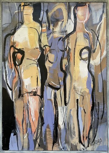 Trois Grâces par Mona Berga, Peinture en vente sur Singulart