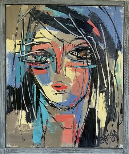 Modern Woman par Mona Berga, Peinture en vente sur Singulart