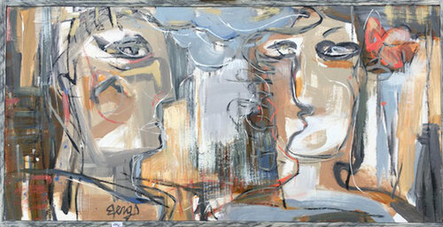 I See Love in Your Eyes di Mona Berga, Pittura in vendita su Singulart