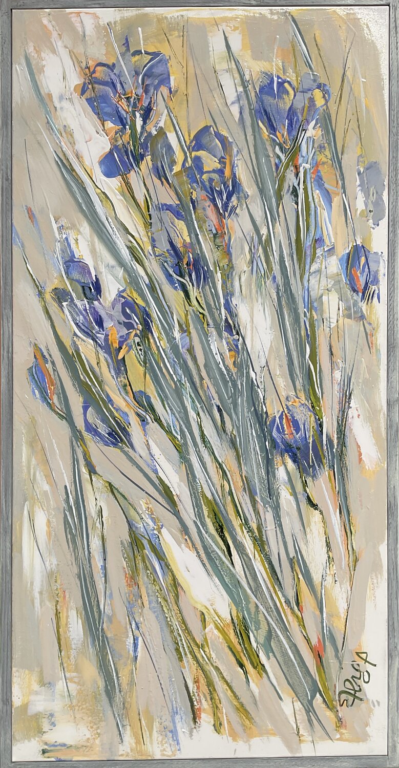 Iris de Van Gogh Mona Berga Origineel schilderij te koop