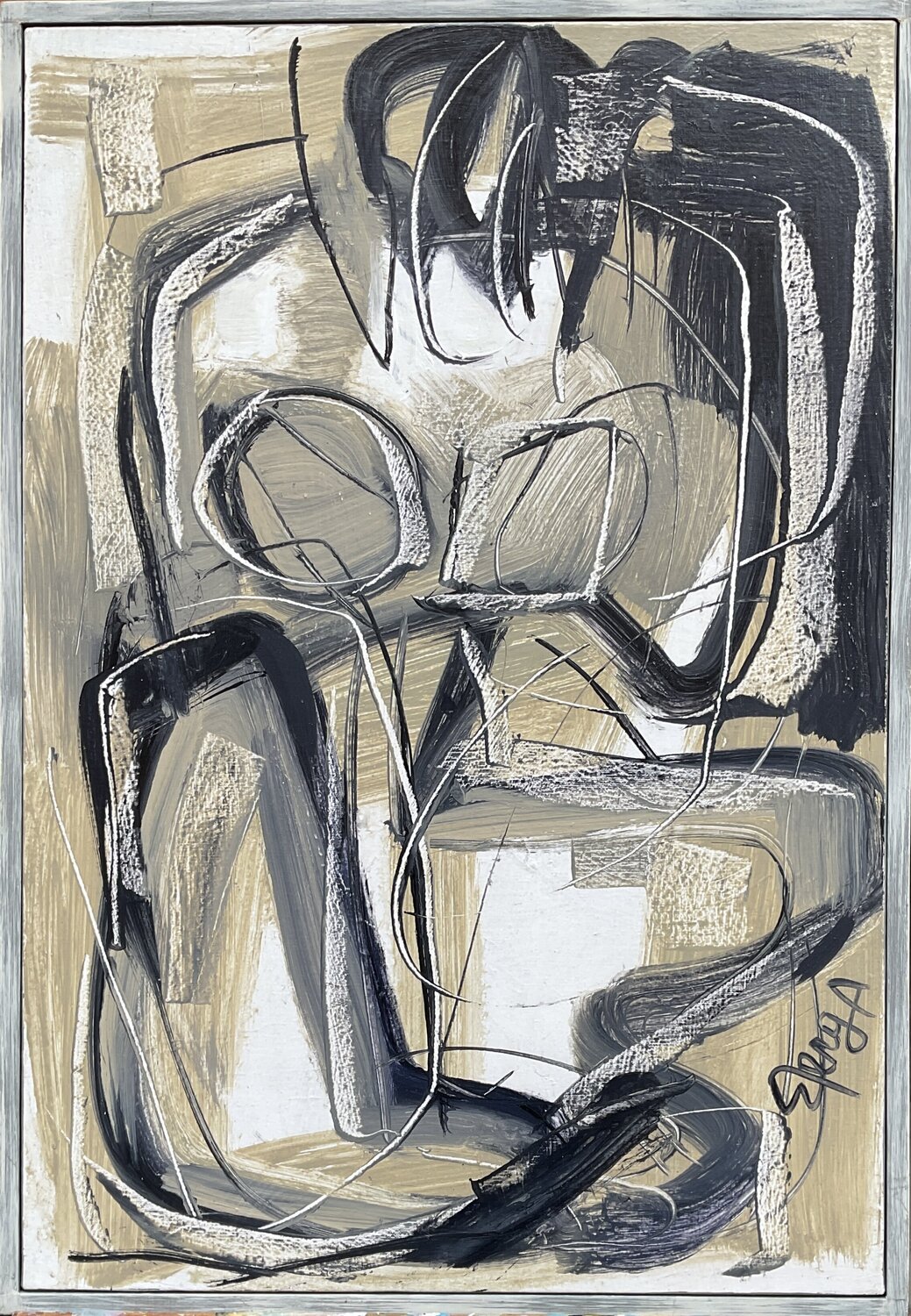 Thinking Picasso Mona Berga Original painting for sale