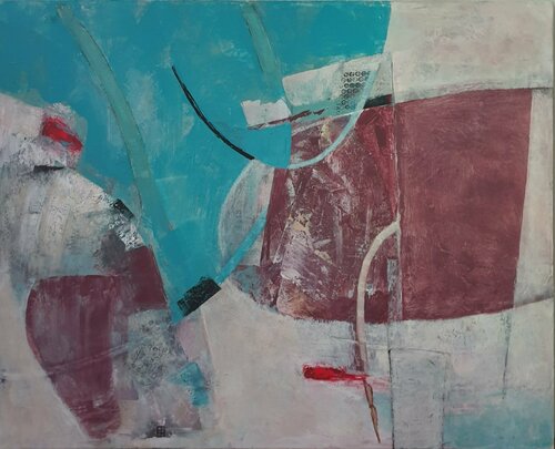 Viridian and purple oxygen di Hélène Rooryck, Pittura in vendita su Singulart