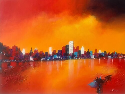 City of Light di Cyril Pienon, Pittura in vendita su Singulart