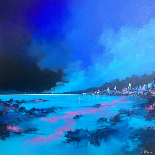 Blue Night by Cyril Pienon, Painting for Sale on Singulart