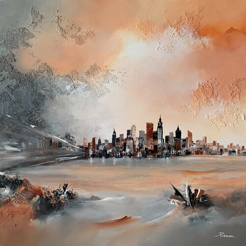High Rises par Cyril Pienon, Peinture en vente sur Singulart
