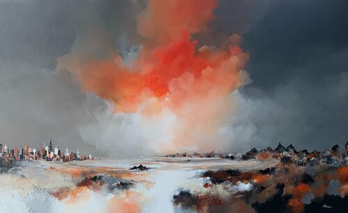Entre ciel et Mer van Cyril Pienon, Schilderij te koop op Singulart
