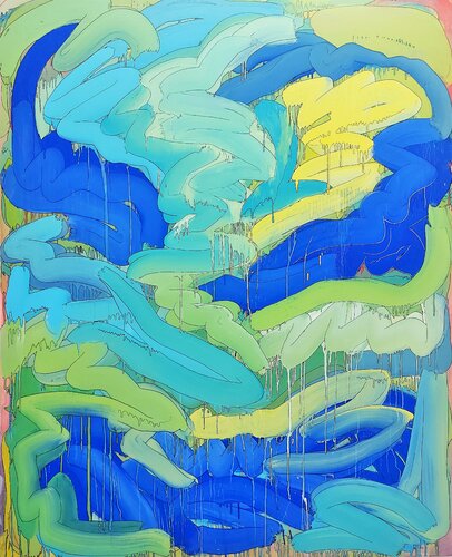 Blue cave di Baptiste Laurent, Pittura in vendita su Singulart