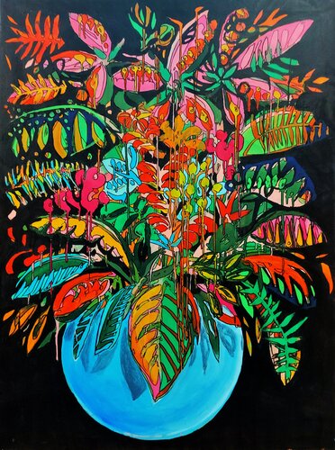 Bouquet a tutiplen di Baptiste Laurent, Pittura in vendita su Singulart
