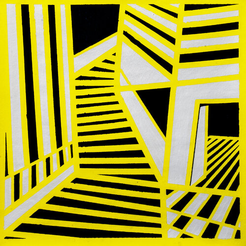 Yellow stairs van Baptiste Laurent, Werk op papier te koop op Singulart