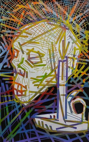 Crâne à la Bougie by Baptiste Laurent, Work on Paper for Sale on Singulart