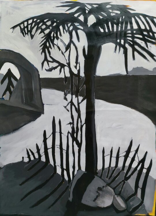 Arbre palissade n&b Baptiste Laurent