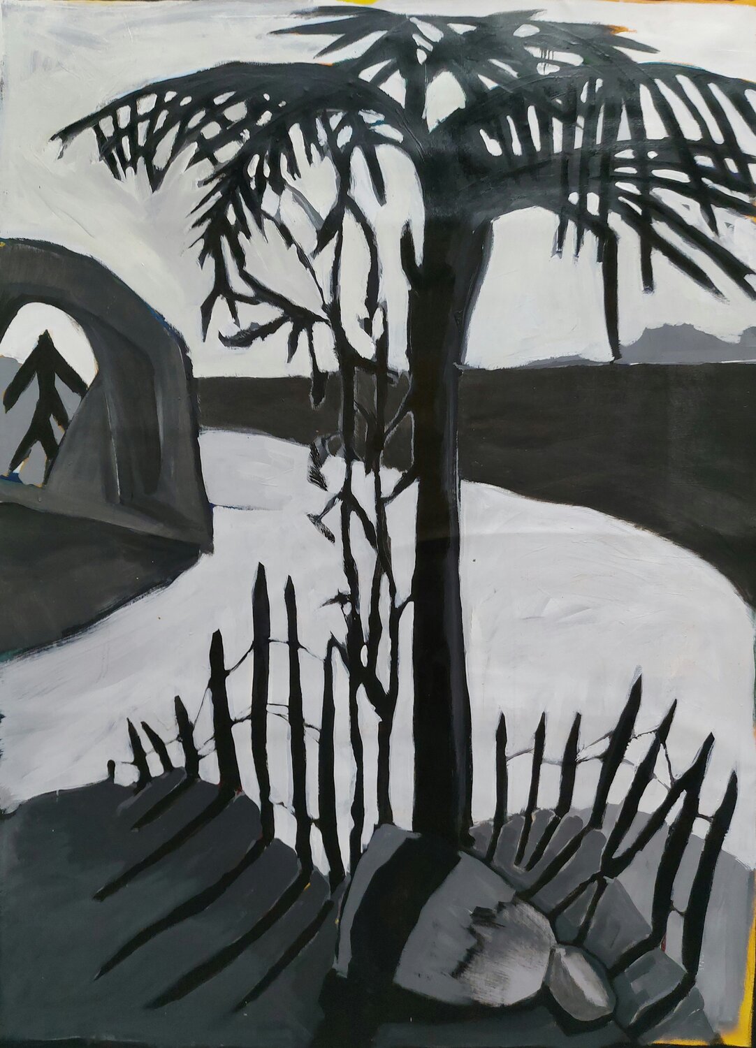 Arbre palissade n&b Baptiste Laurent