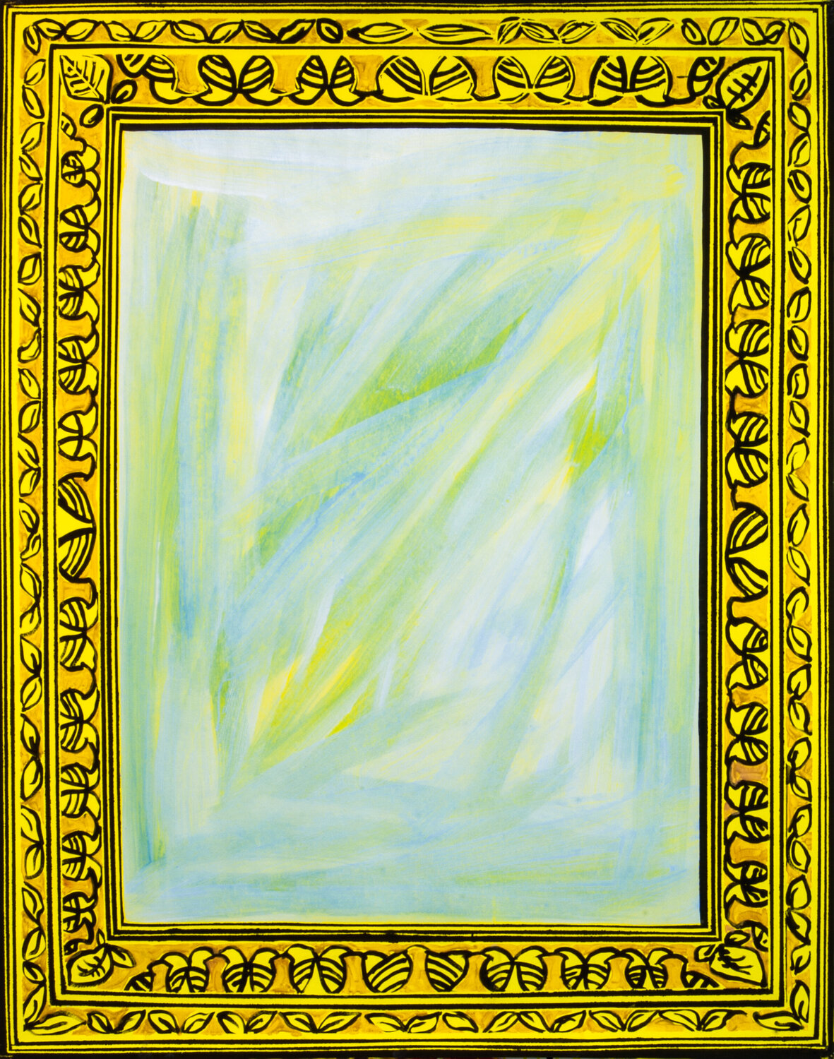 Miroir sans reflet moulure noire Baptiste Laurent