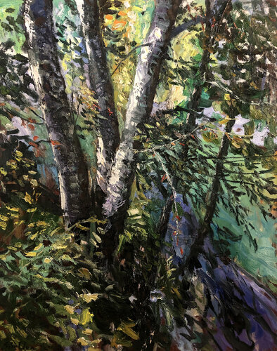 Laurel River Overlook di David Sheldon, Pittura in vendita su Singulart