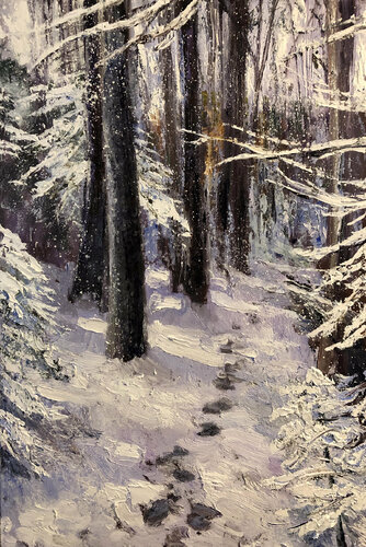 Passage Through the Woods di David Sheldon, Pittura in vendita su Singulart