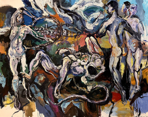 Laocoon (after El Greco) von David Sheldon, Malerei kaufen auf Singulart