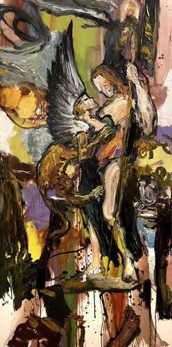 The Sphinx (after Moreau) di David Sheldon, Pittura in vendita su Singulart