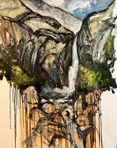 Yosemite Falls di David Sheldon, Pittura in vendita su Singulart