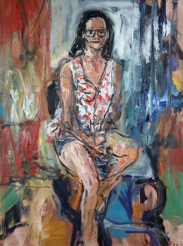 Portrait of Kattia di David Sheldon, Pittura in vendita su Singulart