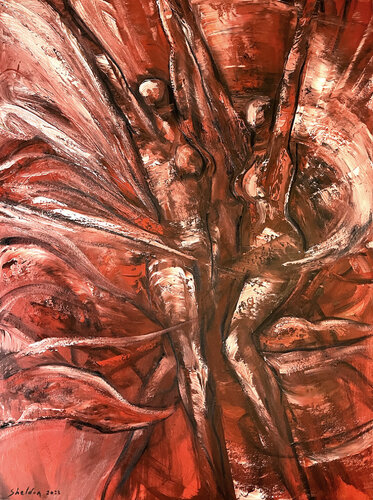 Red Dance di David Sheldon, Pittura in vendita su Singulart