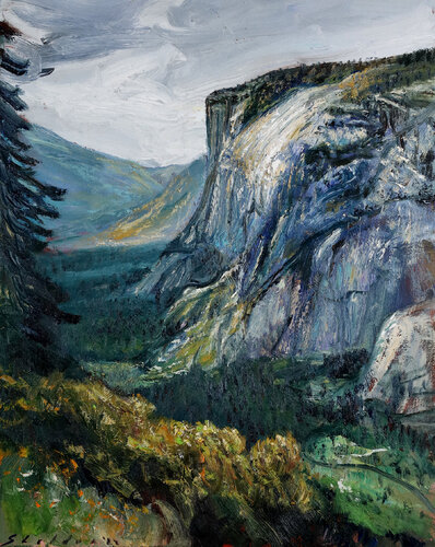 Yosemite, Valley View by David Sheldon, 油畫 for Sale on Singulart