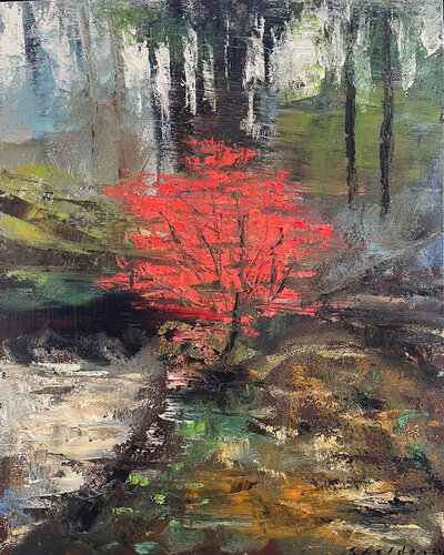Autumn Burst (After the Storm) di David Sheldon, Pittura in vendita su Singulart