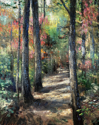 Arboretum Morning di David Sheldon, Pittura in vendita su Singulart