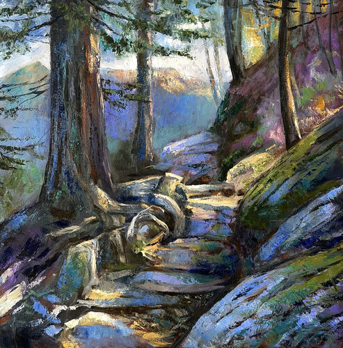 Linville Gorge, Pinnacle Trail View by David Sheldon, Painting for Sale on Singulart