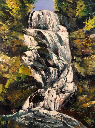 Eastatoe Falls di David Sheldon, Pittura in vendita su Singulart
