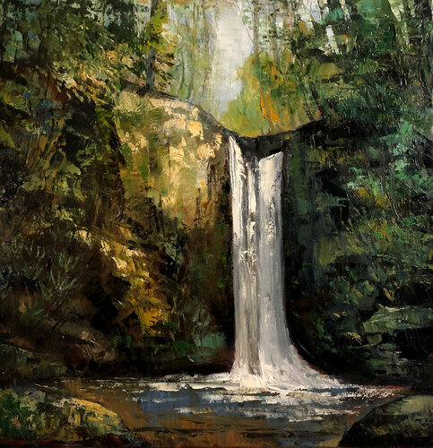 Wolf Creek Falls di David Sheldon, Pittura in vendita su Singulart