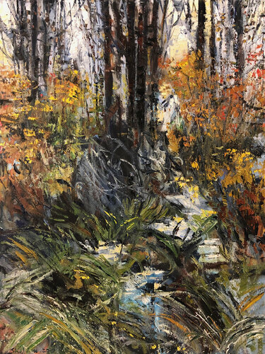 Frozen Bog, Morning Light di David Sheldon, Pittura in vendita su Singulart