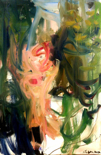 Figure in Landscape di David Sheldon, Pittura in vendita su Singulart