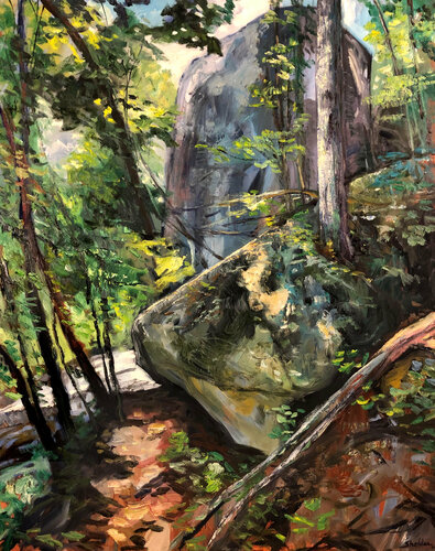 Green River Gorge, Passage Through di David Sheldon, Pittura in vendita su Singulart