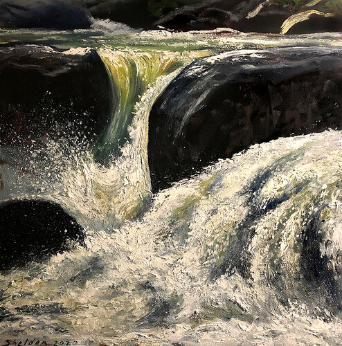 Flume di David Sheldon, Pittura in vendita su Singulart