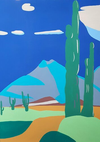 Pause sur le bord de la route van Emilie Chêne, Schilderij te koop op Singulart