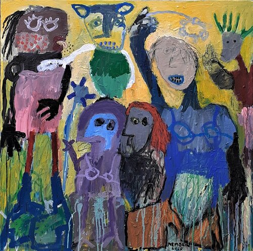 Distanciation selon les normes tribales von Ronnie NEMORIN, Malerei kaufen auf Singulart