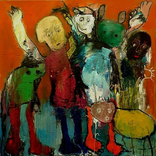 Tiens bon il reste du temps van Ronnie NEMORIN, Schilderij te koop op Singulart