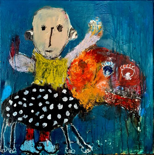 Hyppolite le magnifique van Ronnie NEMORIN, Schilderij te koop op Singulart