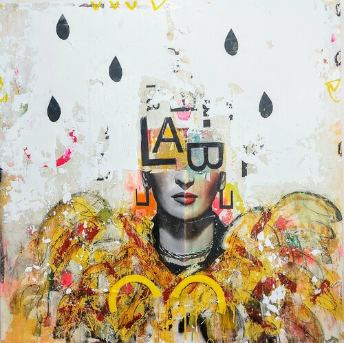 Des mots plein la tête van Maryline Lemaitre, Schilderij te koop op Singulart