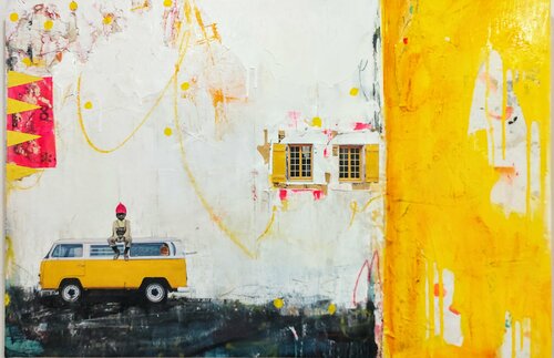 A quelle heure on part ? di Maryline Lemaitre, Pittura in vendita su Singulart