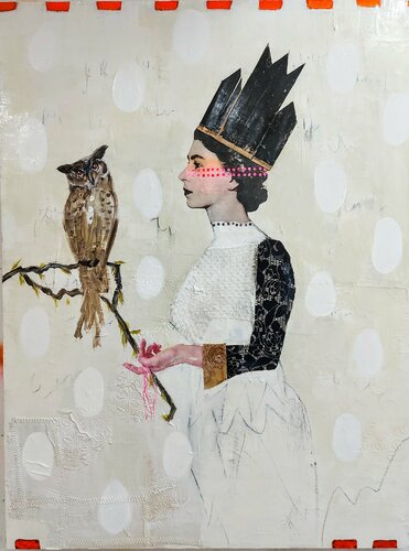 Une histoire de chouette van Maryline Lemaitre, Schilderij te koop op Singulart