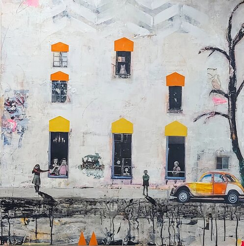 La rue est à nous di Maryline Lemaitre, Pittura in vendita su Singulart