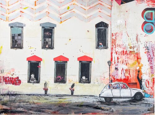 Rue de l'espoir di Maryline Lemaitre, Pittura in vendita su Singulart