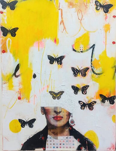 Envolée de papillons van Maryline Lemaitre, Schilderij te koop op Singulart