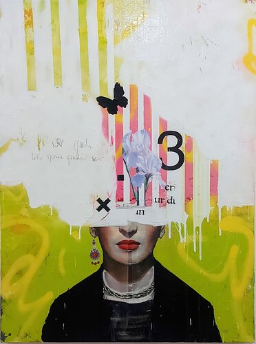 Vanille pistache van Maryline Lemaitre, Schilderij te koop op Singulart